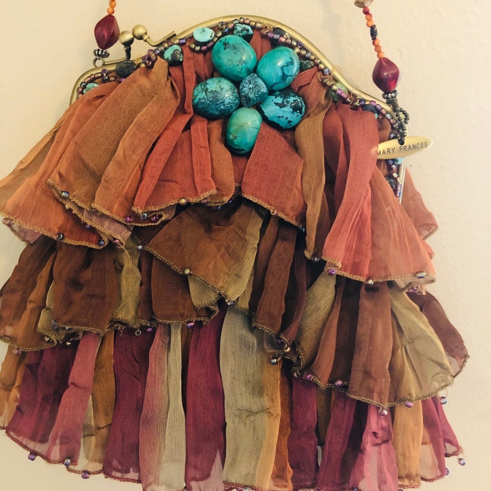 Mary Frances Multicolor Ruffled Bag